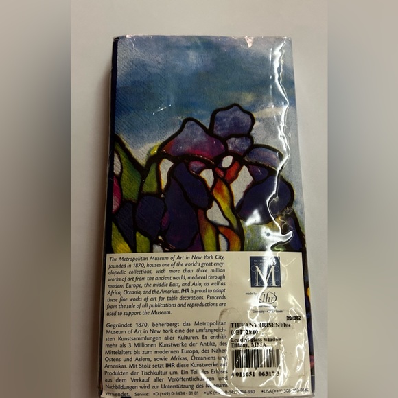 New 16 Paper Napkins Tiffany Museum MOMA 13” x 16” made in Germany - Picture 13 of 14